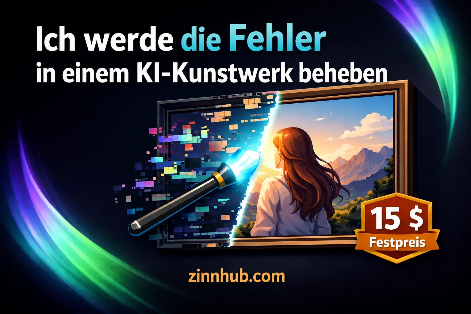 Ich werde die M&auml;ngel in einem KI-generierten Kunstwerk beheben