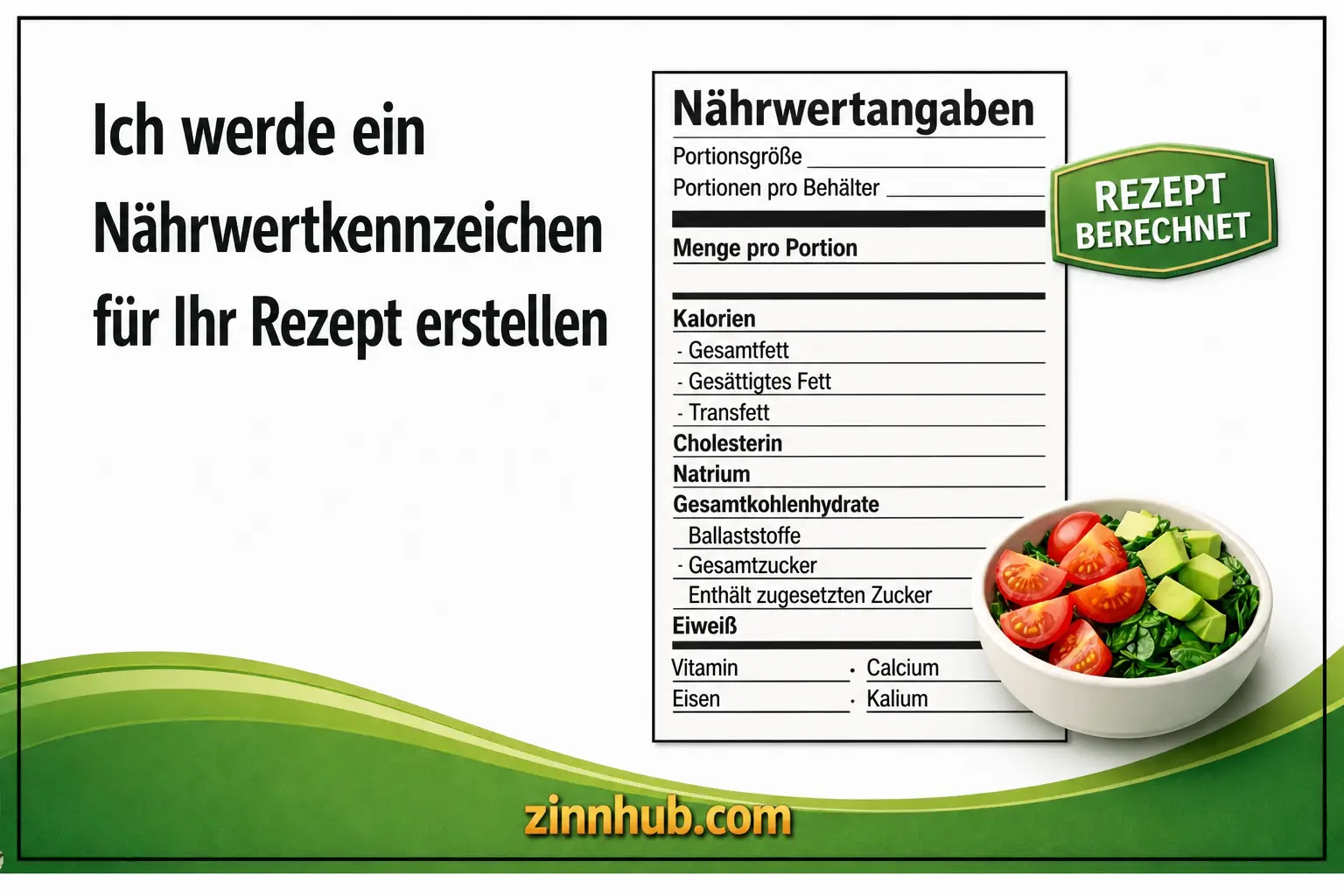 Ich erstelle ein N&auml;hrwertkennzeichen f&uuml;r Ihr Rezept