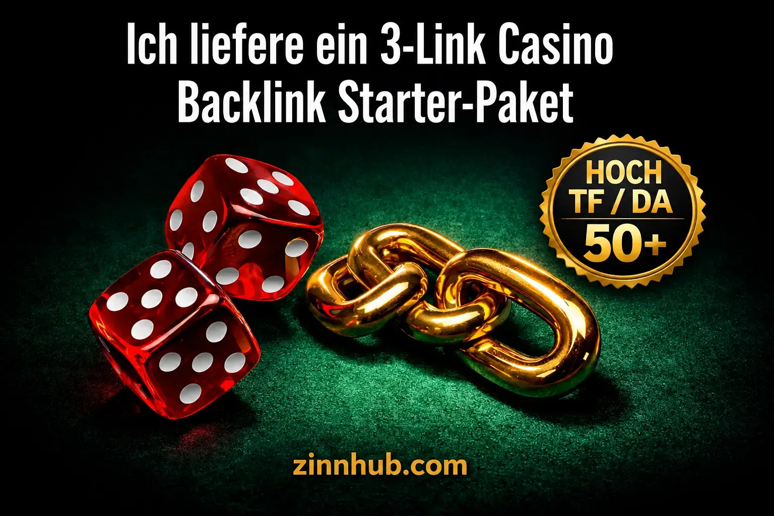 Ich liefere ein Starterpaket mit drei Casino-Backlinks.