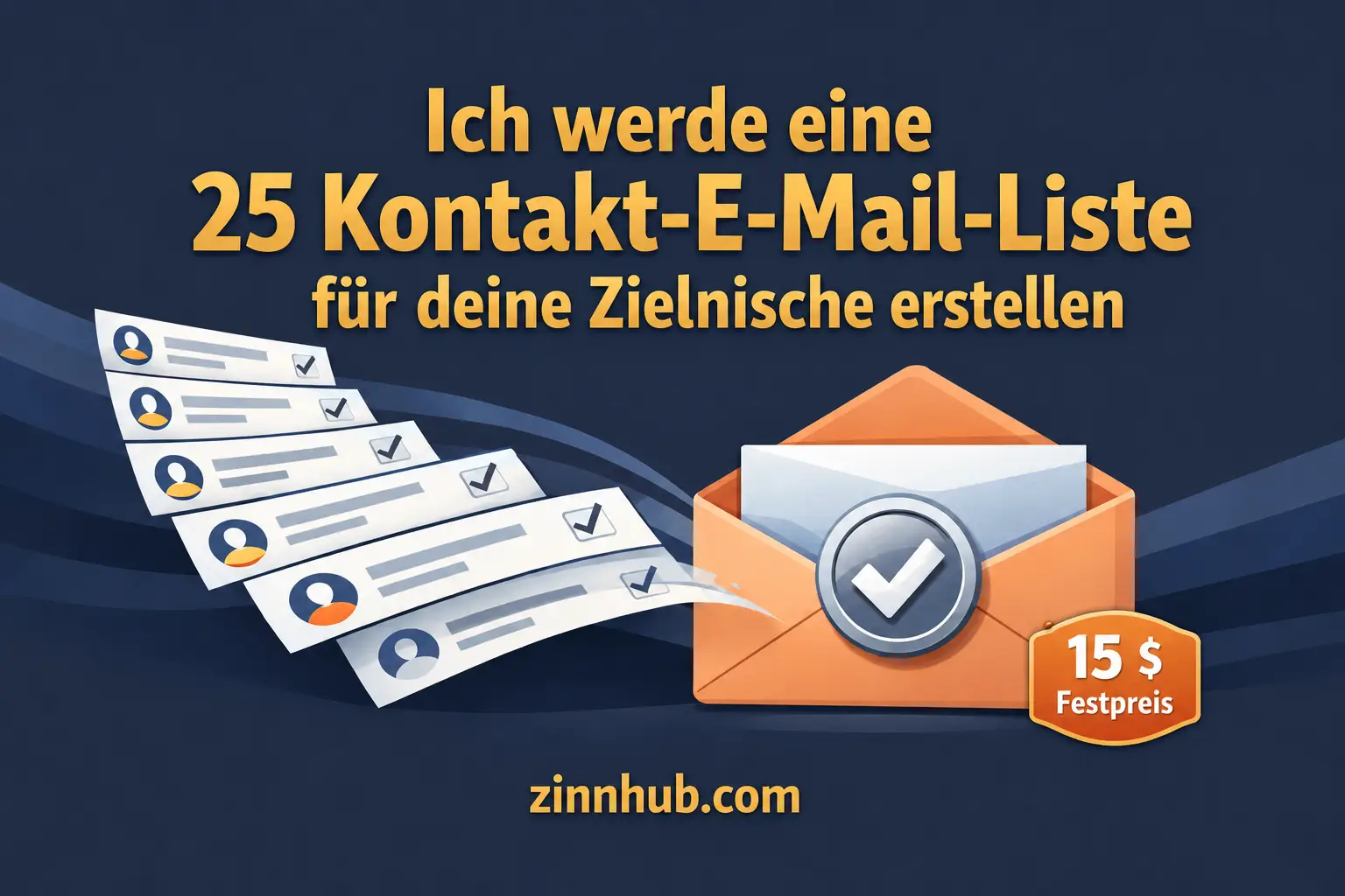 Ich erstelle eine E-Mail-Liste mit 25 Kontakten f&uuml;r Ihre Zielgruppe
