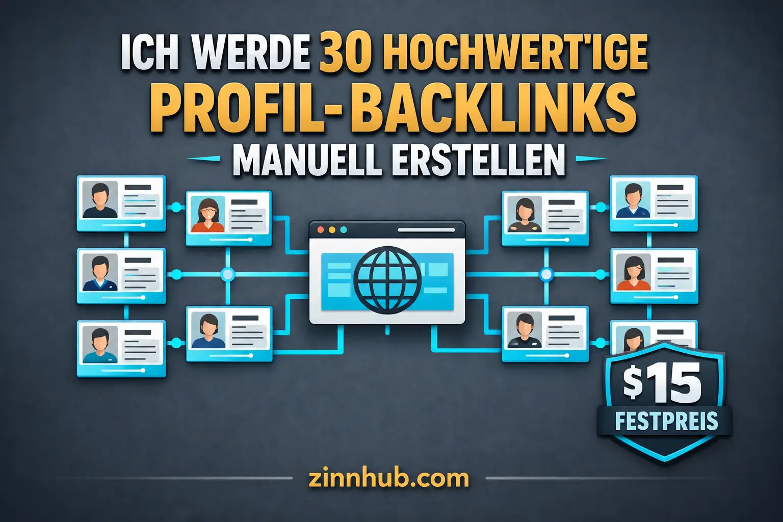 Ich werde 30 hochwertige Profil-Backlinks manuell erstellen