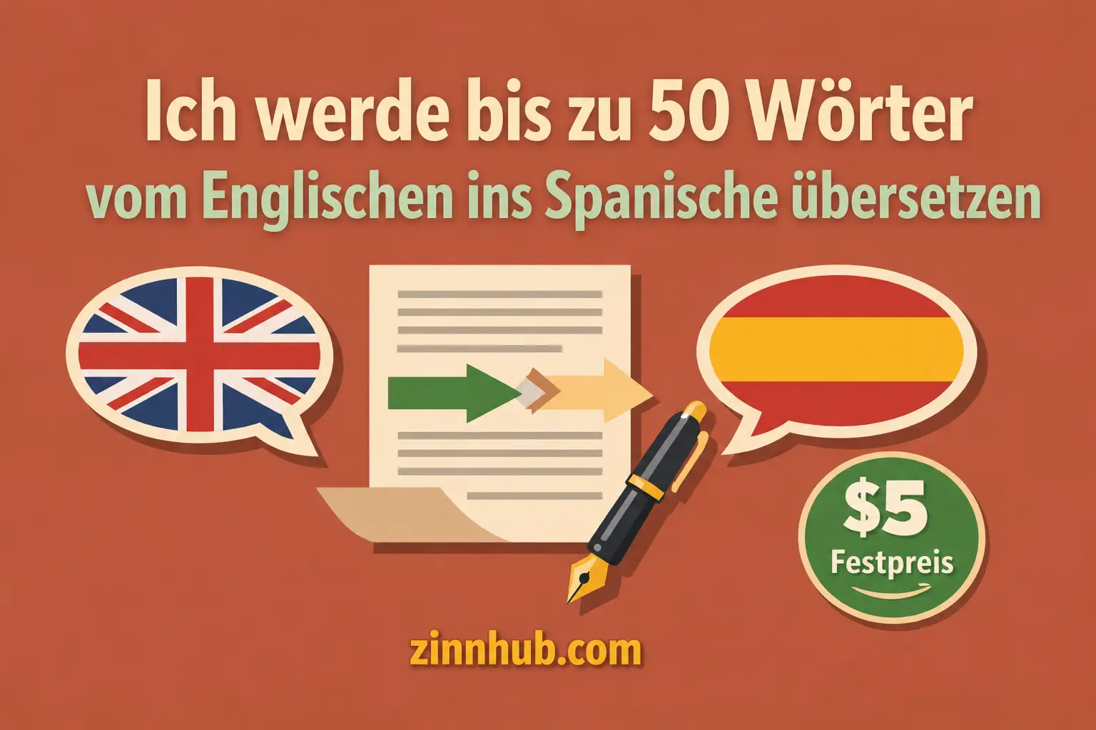 Ich werde bis zu 50 W&ouml;rter vom Englischen ins Spanische &uuml;bersetzen.