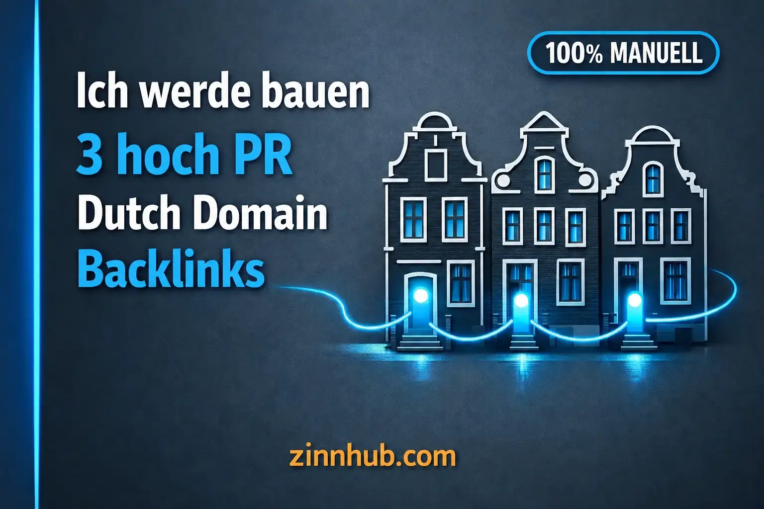 Ich werde drei hochwertige niederl&auml;ndische Domain-Backlinks manuell erstellen