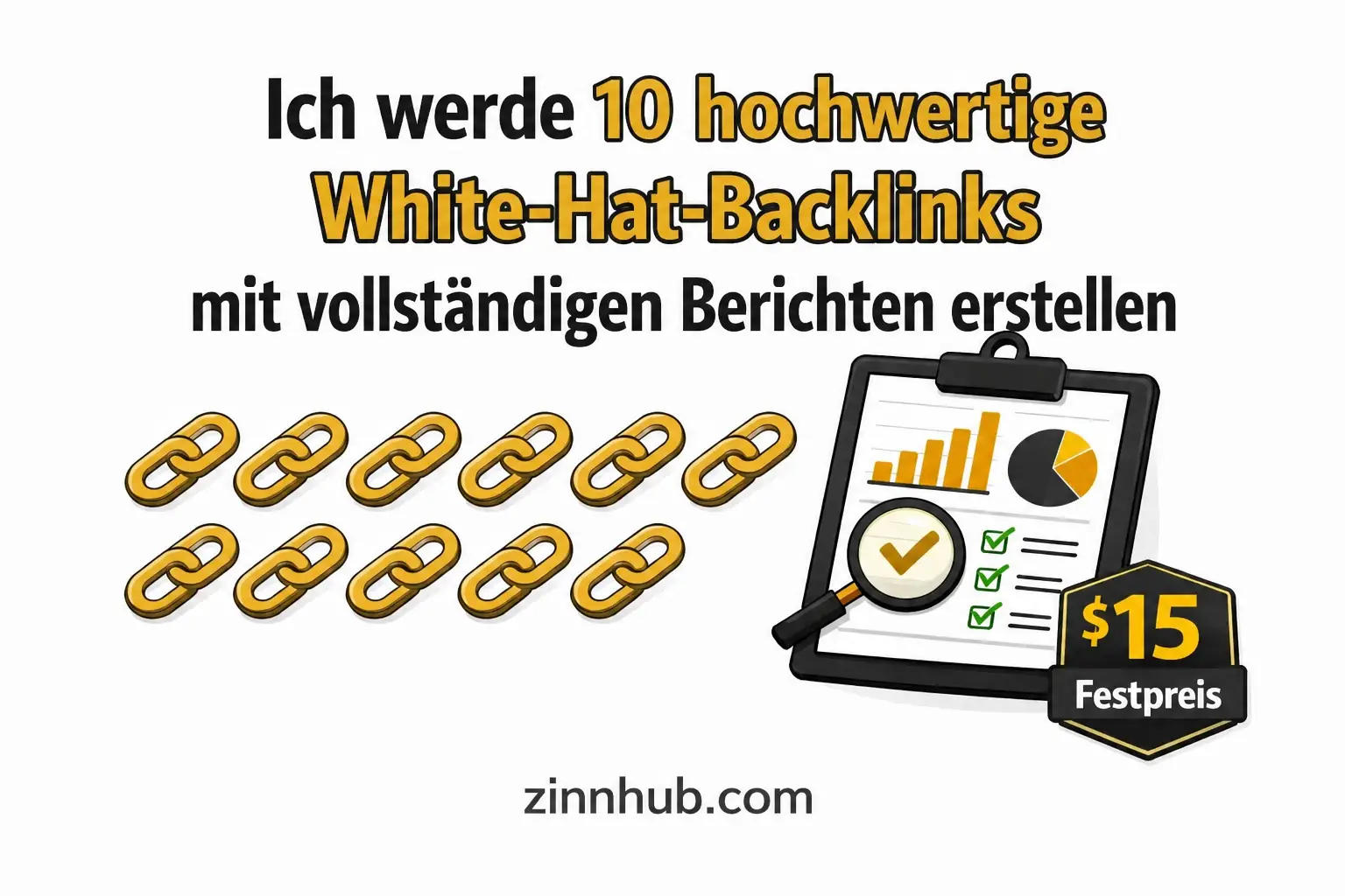 Ich werde 10 hochwertige White-Hat-Backlinks mit vollst&auml;ndigen Berichten erstellen
