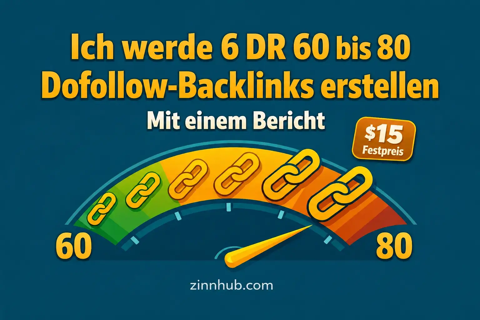 Ich werde 6 DR 60 bis 80 Dofollow-Backlinks mit einem Bericht erstellen