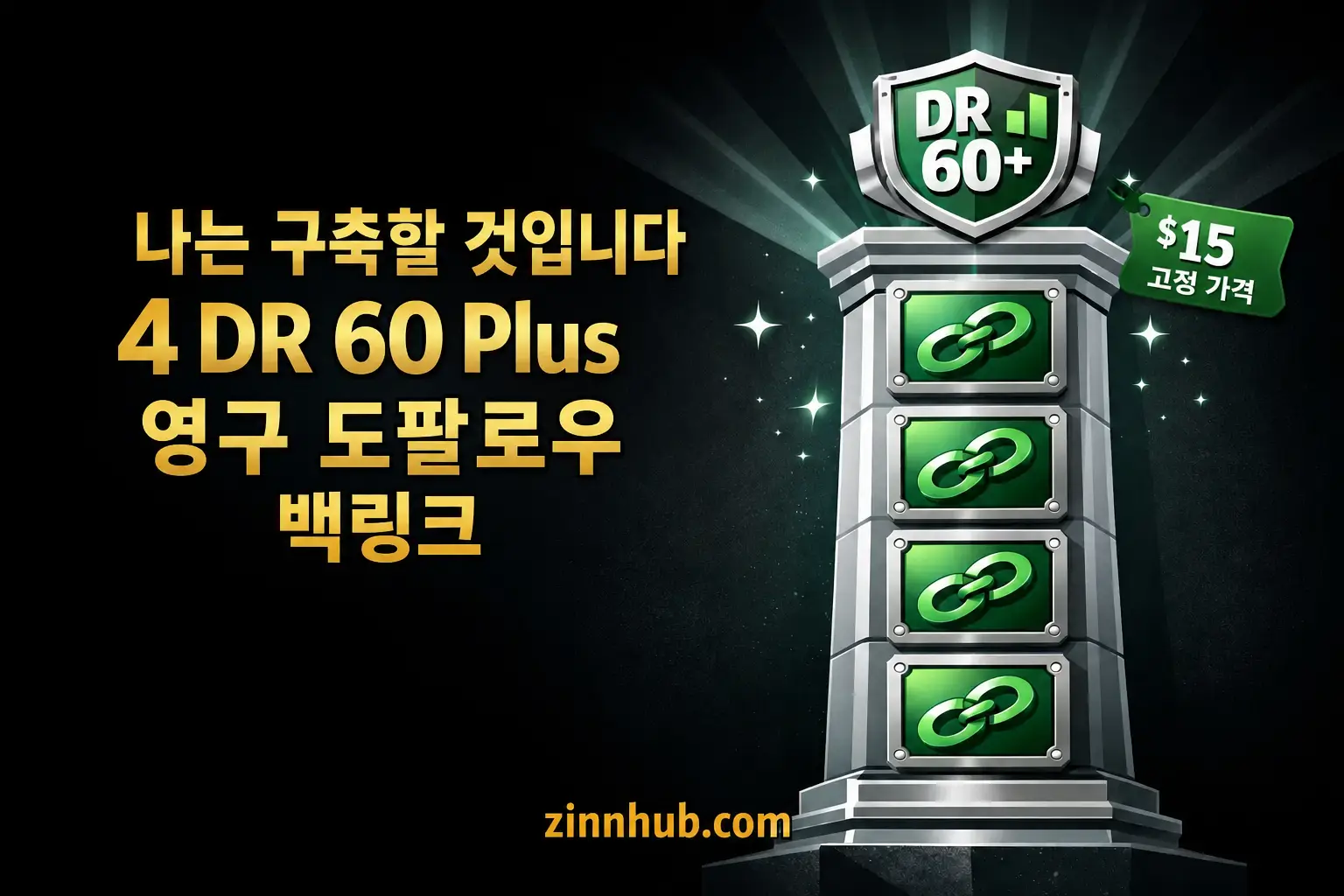 4개의 DR 60 이상 영구 도팔로우 백링크를 구축하겠습니다