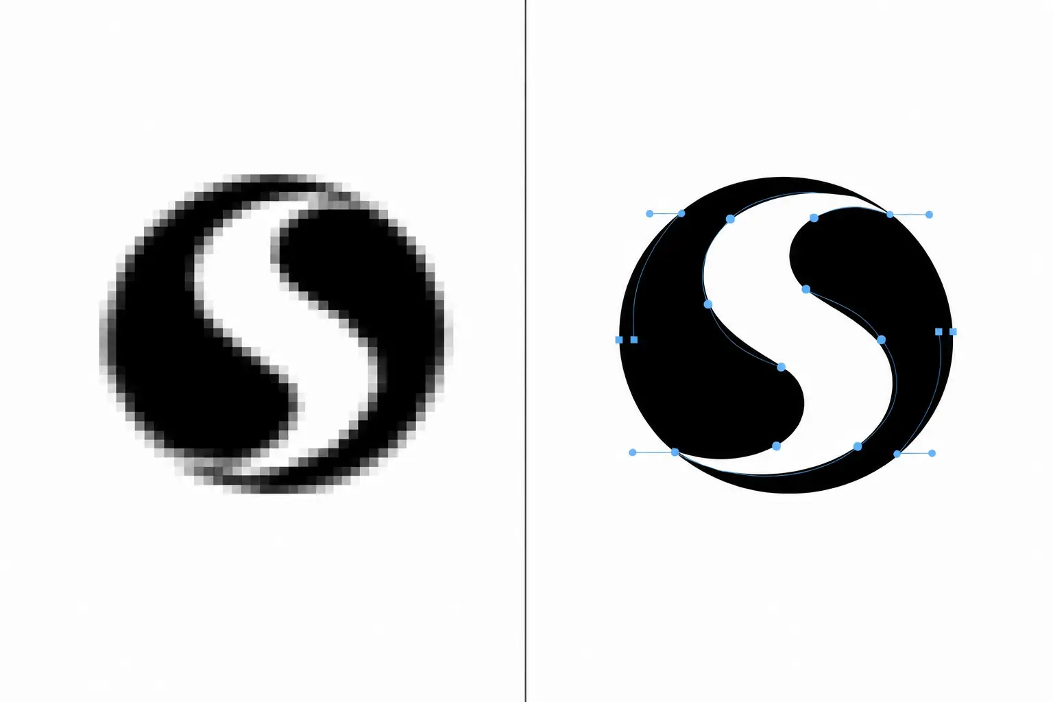Pixel- versus Vektorvergleich