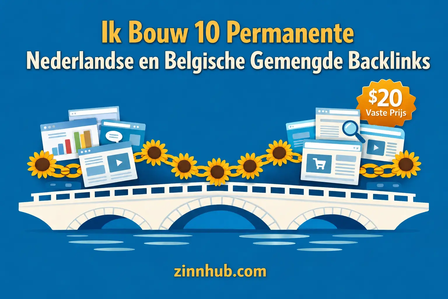 Ik zal 10 permanente Nederlandse en Belgische gemengde backlinks bouwen