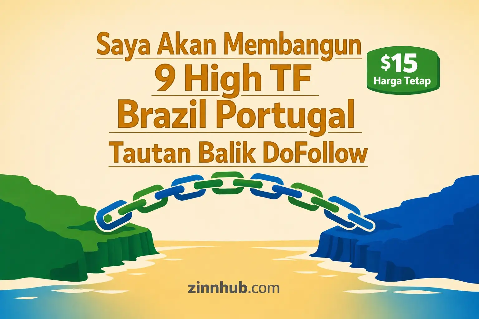 Saya akan membangun 9 backlink dofollow TF tinggi Brazil Portugal