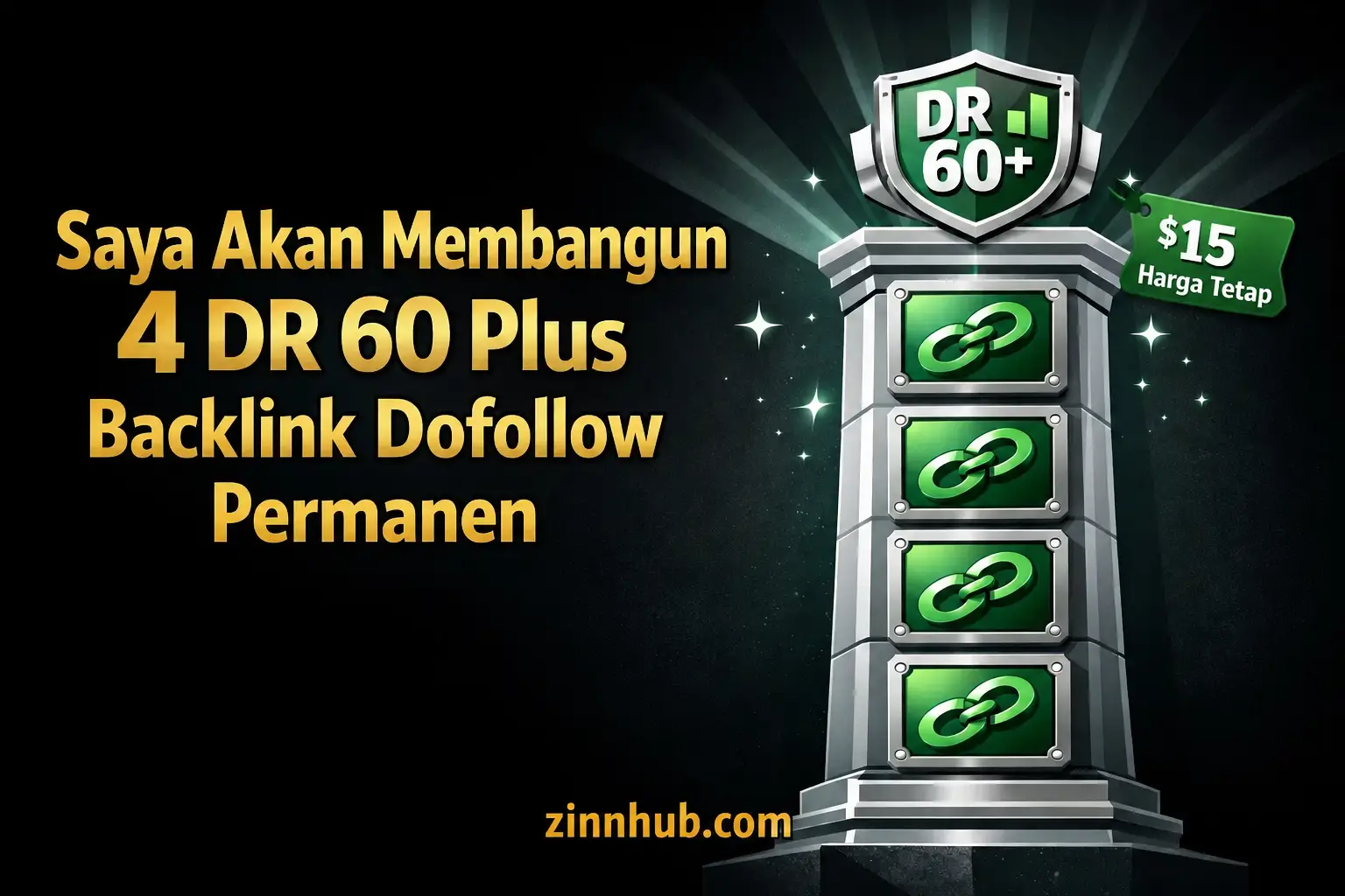 Saya akan membangun 4 DR 60 plus backlink dofollow permanen