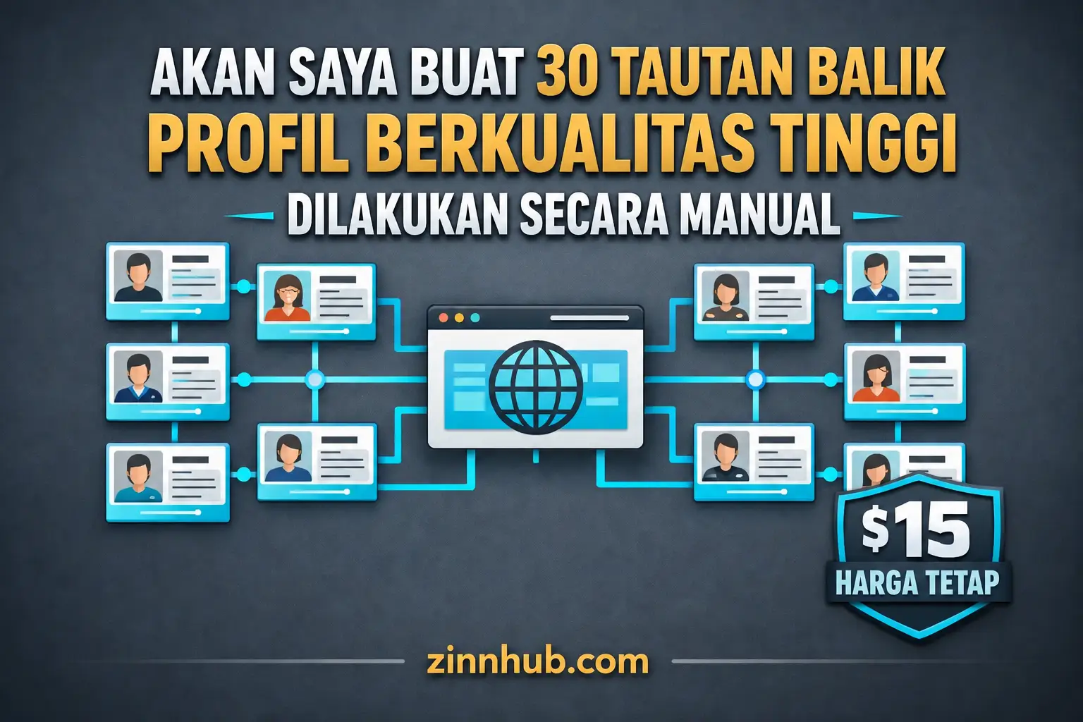 Saya akan membuat 30 tautan balik profil berkualitas tinggi yang dilakukan secara manual