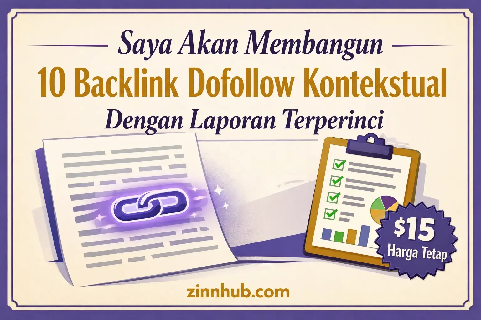 Saya akan membangun 10 backlink dofollow kontekstual dengan laporan terperinci