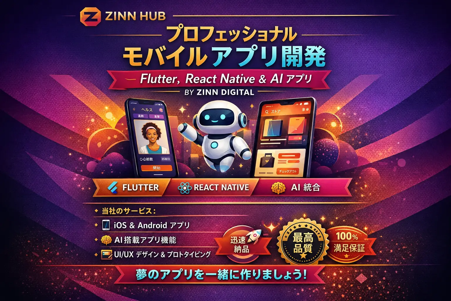 プロフェッショナルなモバイルアプリ開発 - Flutter