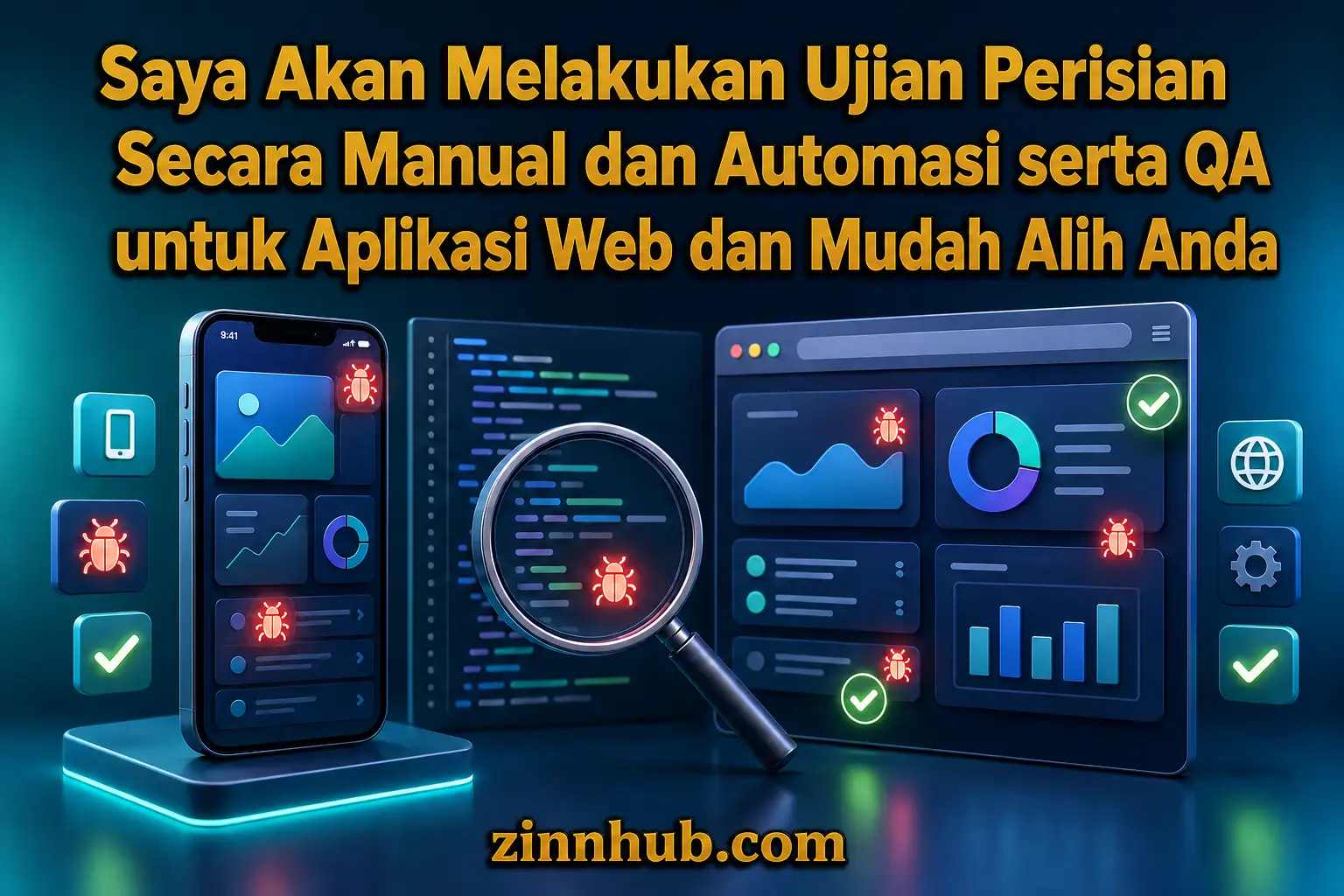 Saya akan melakukan pengujian perisian manual dan automasi serta QA untuk aplikasi web dan mudah alih anda