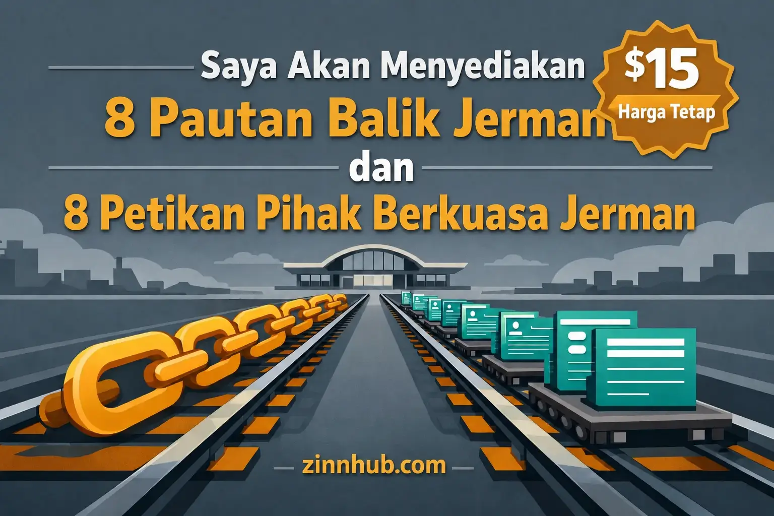 Saya akan melakukan 8 pautan balik Jerman dan 8 petikan autoriti Jerman