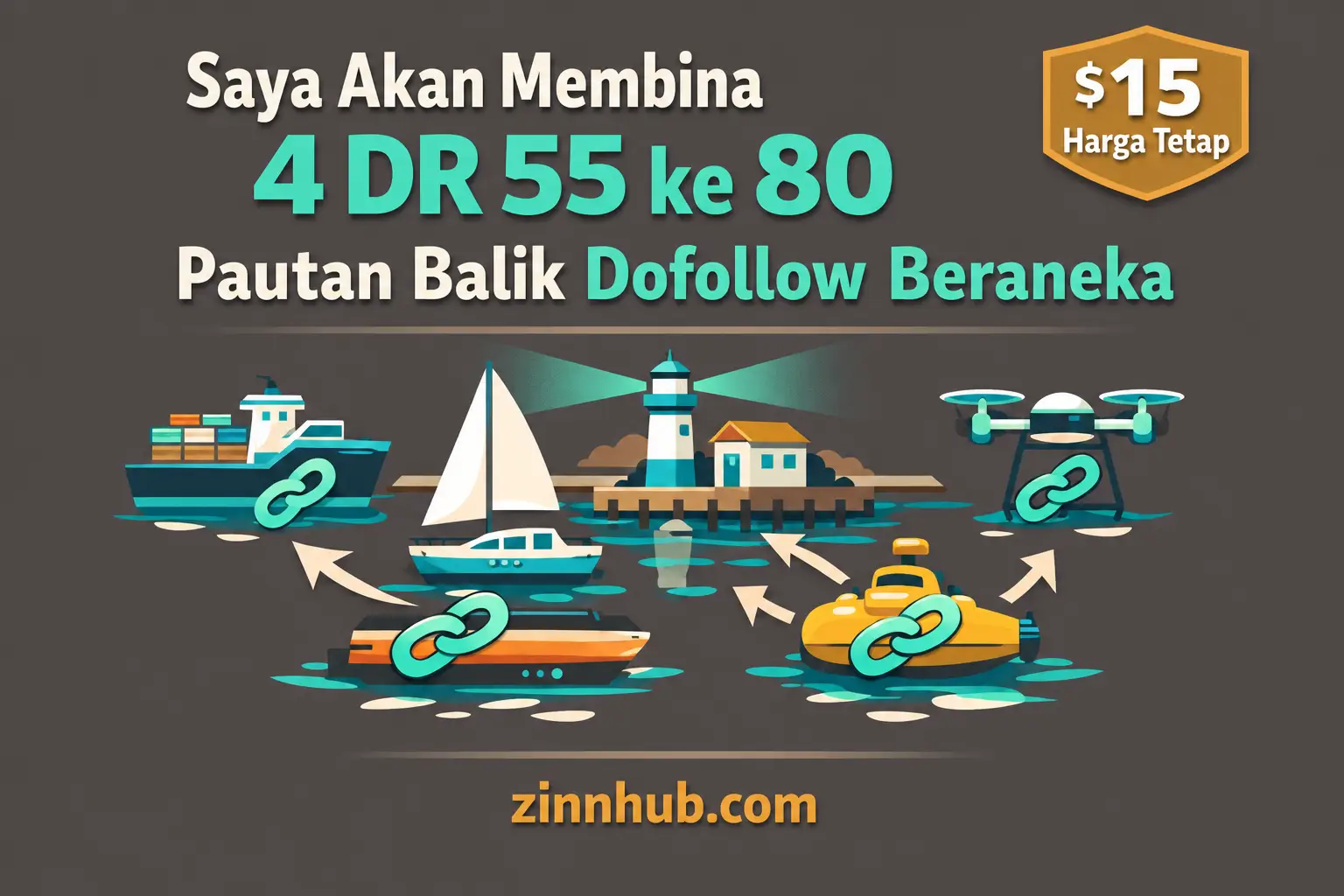 Saya akan membina 4 DR 55 hingga 80 pautan balik dofollow yang pelbagai