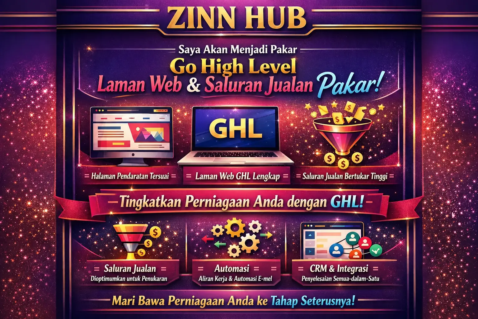 jadikan anda pakar corong jualan laman web gohighlevel laman pendaratan tahap tinggi anda