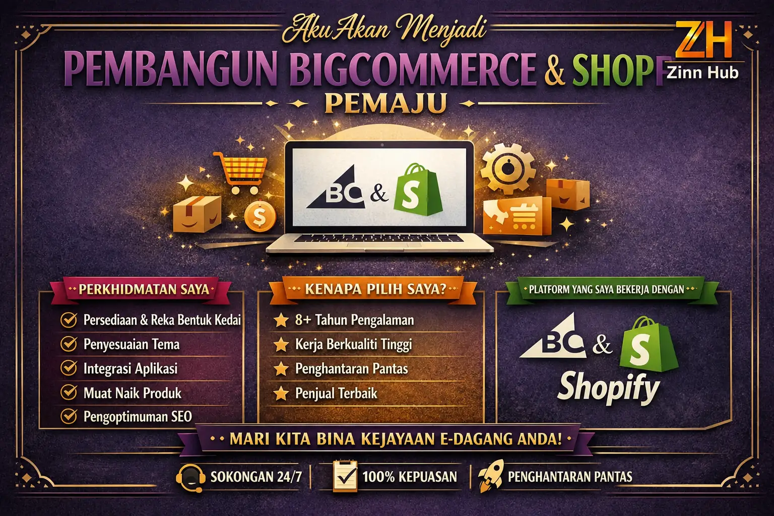menjadi pembangun bigcommerce dan shopify anda