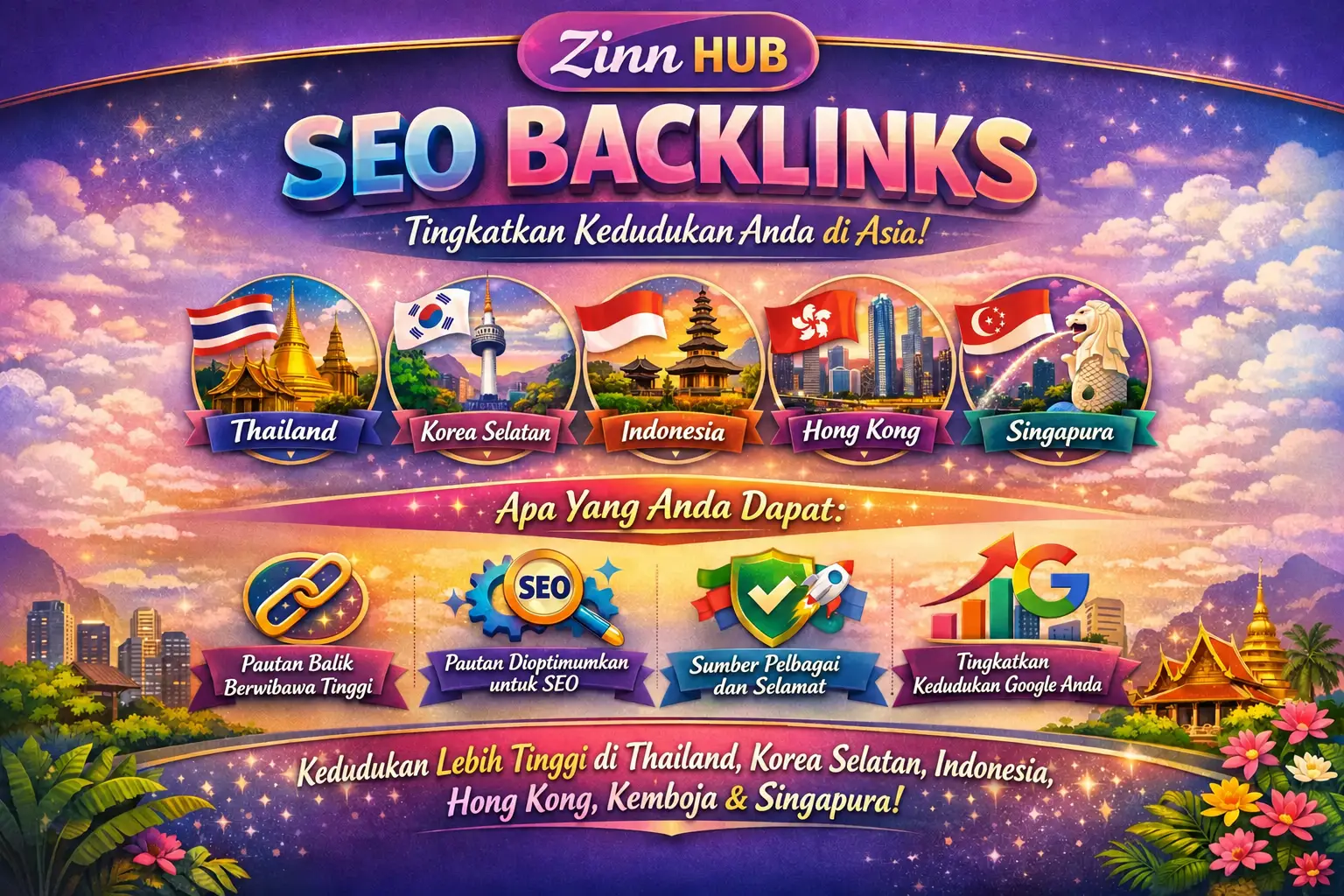 pautan balik seo untuk kedudukan thailand korea indonesia hong kong kemboja singapura