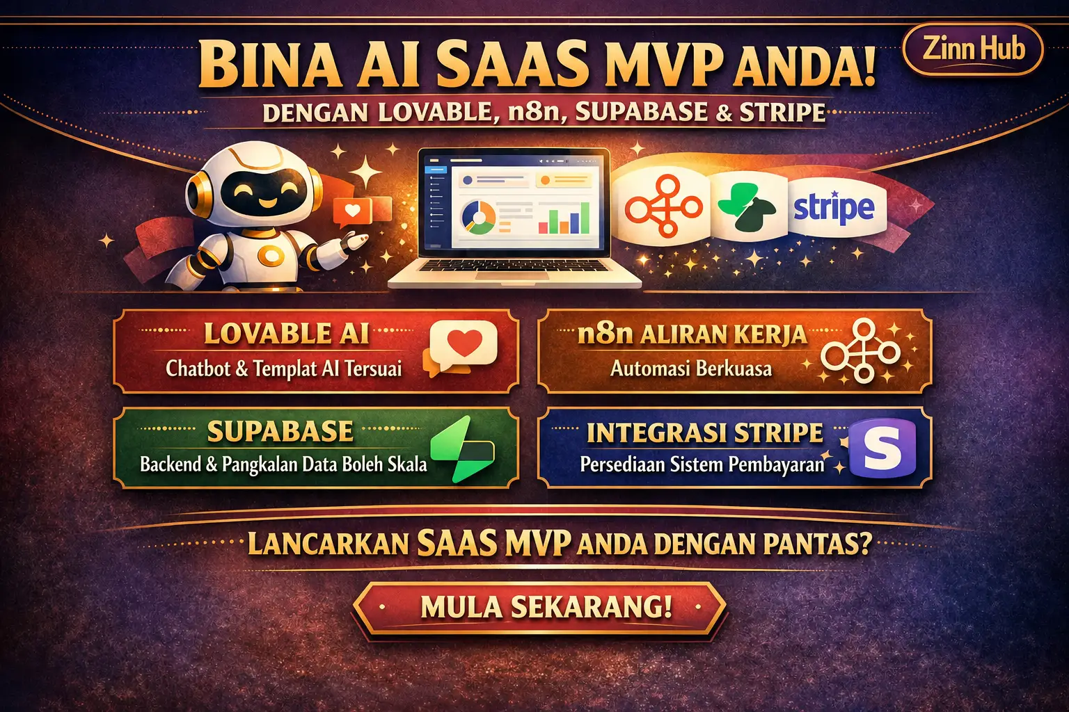 bina mvp saas ai anda dengan menarik