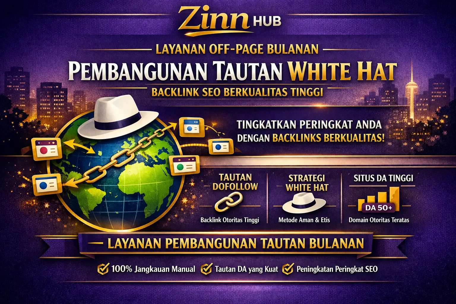 lakukan pembangunan tautan dofollow da tinggi topi putih di luar halaman bulanan untuk backlink seo