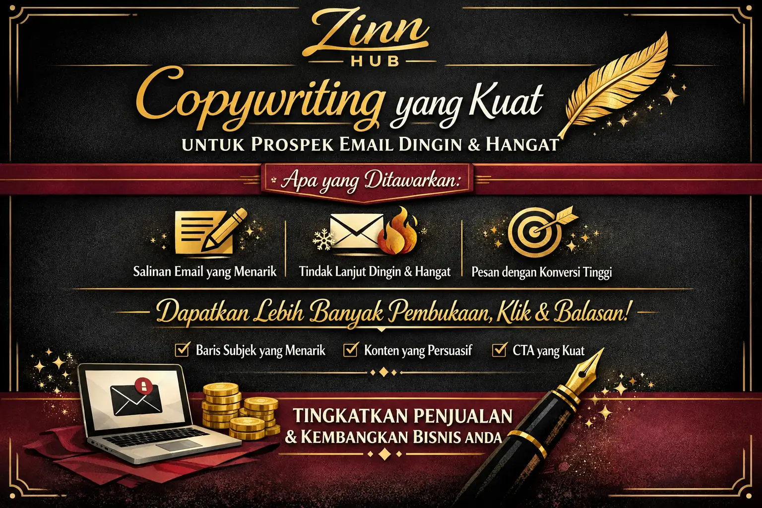 melakukan copywriting yang kuat untuk prospek email dingin dan hangat