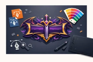 Creează un logo text fantasy JRPG pentru jocul sau banda ta desenată