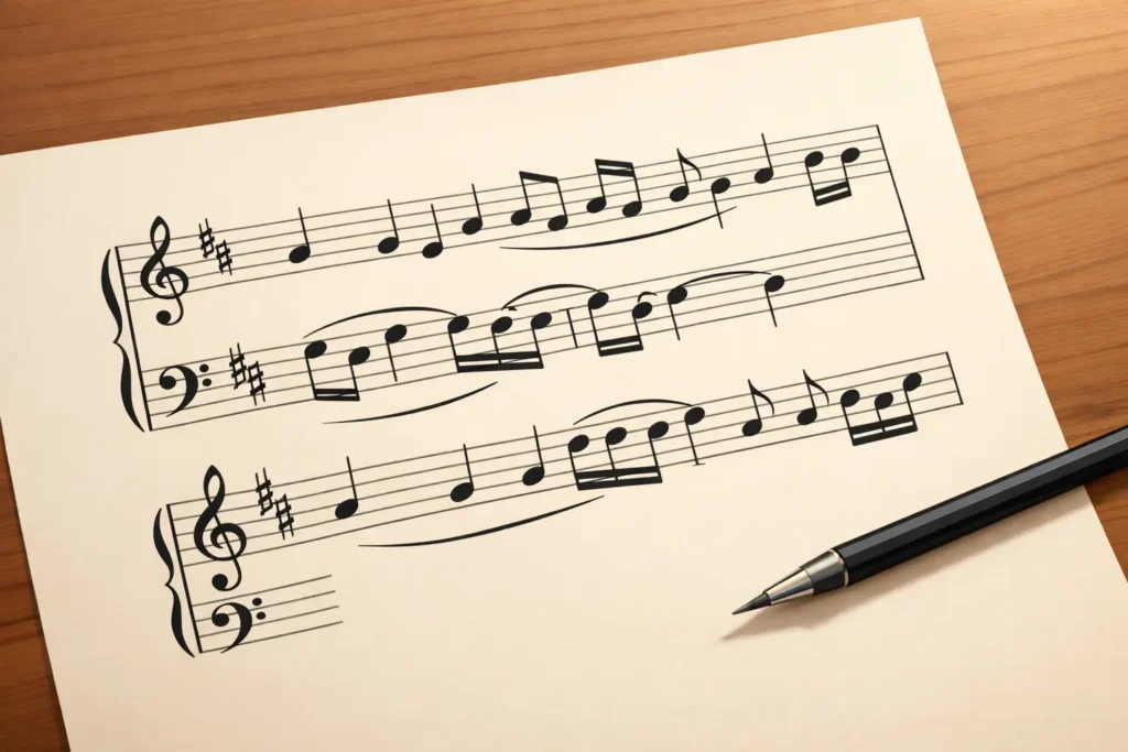 Audio transcriberen naar bladmuziek, tab of MIDI