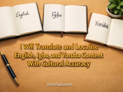 I Will Translate and Localise English, Igbo, and Yoruba Content With Cultural Accuracy