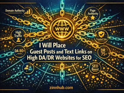 I Will Place Guest Posts and Text Links on High DA/DR Websites for SEO