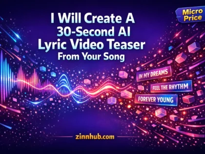 I Will Create A 30-Second Ai Lyric Video Teaser From Your Song 2 I Will Create A 30-Second Ai Lyric Video Teaser From Your Song — Available On Zinn Hub
