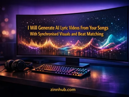 I Will Generate AI Lyric Videos From Your Songs With Synchronised Visuals and Beat Matching