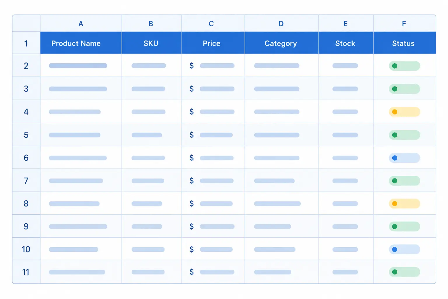 E-Commerce Product Data Entry — 200 Entries