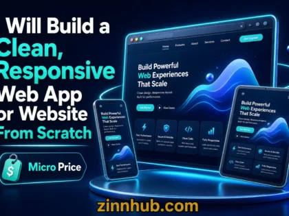 I Will Build A Clean, Responsive Web App Or Website From Scratch 2 I Will Build A Clean, Responsive Web App Or Website From Scratch — Available On Zinn Hub