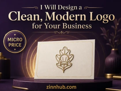 I Will Design A Clean, Modern Logo For Your Business 2 I Will Design A Clean, Modern Logo For Your Business — Available On Zinn Hub