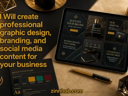 I Will create professional graphic design, branding, and social media content for your business