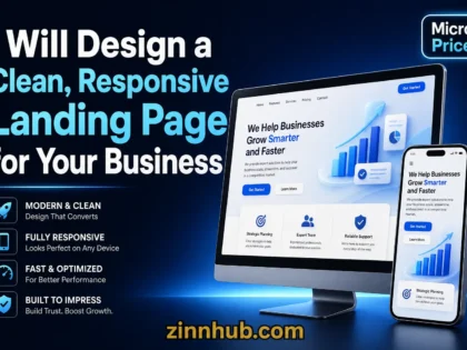 Progetter&ograve; una landing page pulita e reattiva per la tua attivit&agrave; &mdash; Disponibile su Zinn Hub