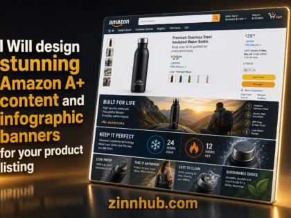 I Will design stunning Amazon A+ content and infographic banners for your product listing